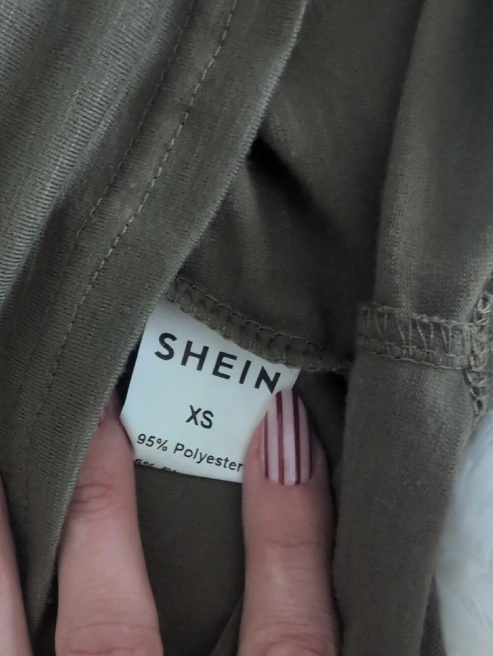 SHEIN Olive Racerback Tank Top - Picture 2 of 2